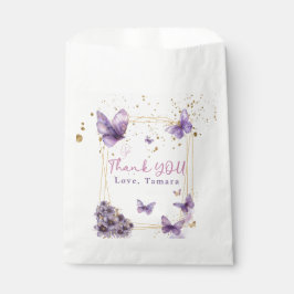 Floral Butterfly Lila Girly Baby Dusche Party Geschenktütchen