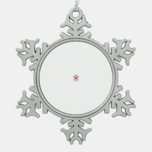 Floral Butterfly Mandala Lila Boho Art Design Schneeflocken Zinn-Ornament