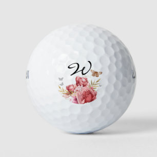 Floral Butterfly Mit Monogramm Golfplätze Golfball