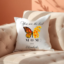 Floral Butterfly Mother's Day Personalized Pillow Kissen