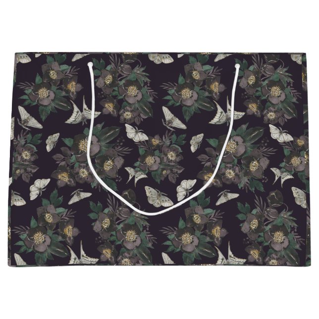 Floral Butterfly Muster Große Geschenktüte (Vorderseite)