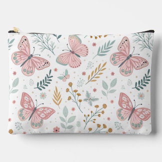 Floral Butterfly Pastel Garden Botanical Elegance Zubehörtasche