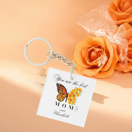 Floral Butterfly Personalized Acrylic Keychain Schlüsselanhänger