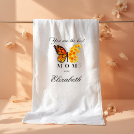 Floral Butterfly Personalized Bath Towel Badehandtuch