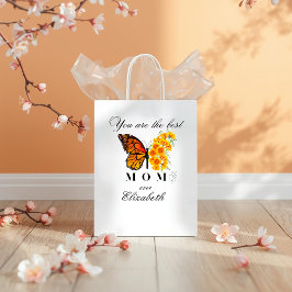 Floral Butterfly Personalized Gift Bag Mittlere Geschenktüte