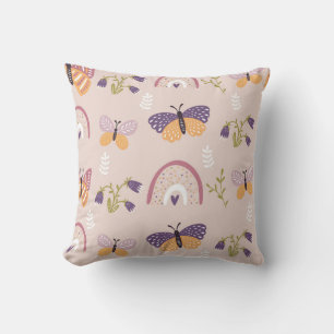 Floral Butterfly Regenbogen Kissen