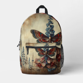 Floral Butterfly-Rucksack Bedruckter Rucksack
