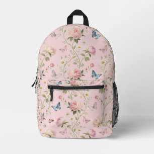 Floral Butterfly-Rucksack mit Peonys Bedruckter Rucksack