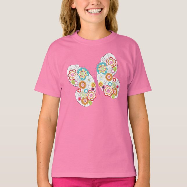 Floral Butterfly T-Shirt (Vorderseite)