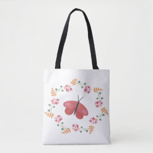 Floral Butterfly-Tasche