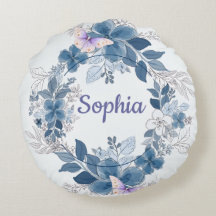 Floral Butterfly Throw Pillow