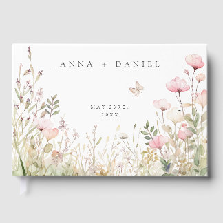Floral Butterfly Wedding Gästebuch