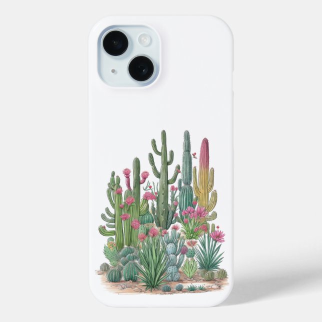 Floral Cactus Phone Case (Rückseite)