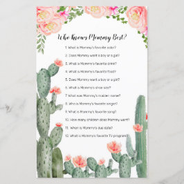 Floral Cactus Watercolor, die Mommy Best Game kenn
