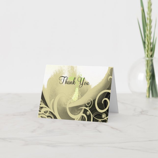 Floral Calla lily Vielen Dank Dankeskarte (Vorderseite)