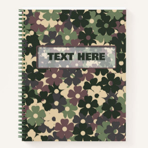 Floral Camouflage Notizbuch