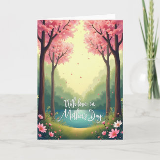 Floral Canopy Spring Scene Card Karte