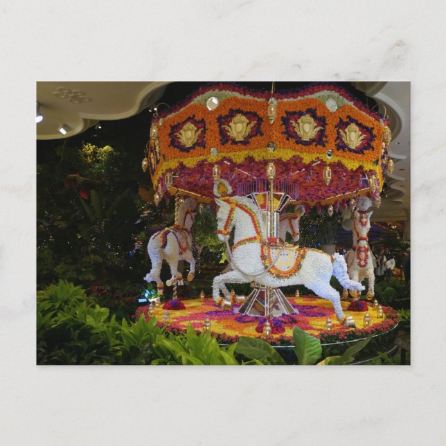Floral Carousel Wynn Las Vegas Postcard Postkarte (Vorderseite)