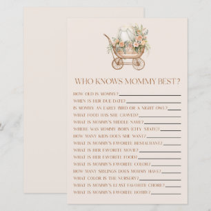 Floral Carriage, die Mommy Baby Shower Game kennt
