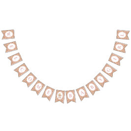 Floral Carriage Welcome Baby Girl | Blush Pink Wimpelkette