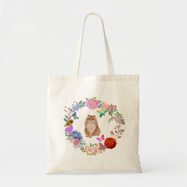 Floral Cat Bag Tragetasche (Vorne)