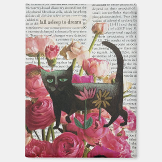 Floral Cat Collage Wall Art Surreal Decor Magnet
