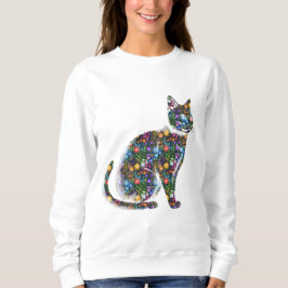 Floral Cat Sweatshirt