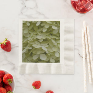 Floral Celadon Green Hydrangea Serviette