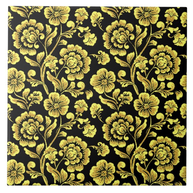 Floral Ceramic Tile Fliese (Vorderseite)