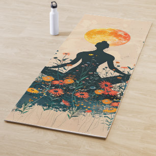 Floral Chakra Illustration Yoga Mat Yogamatte