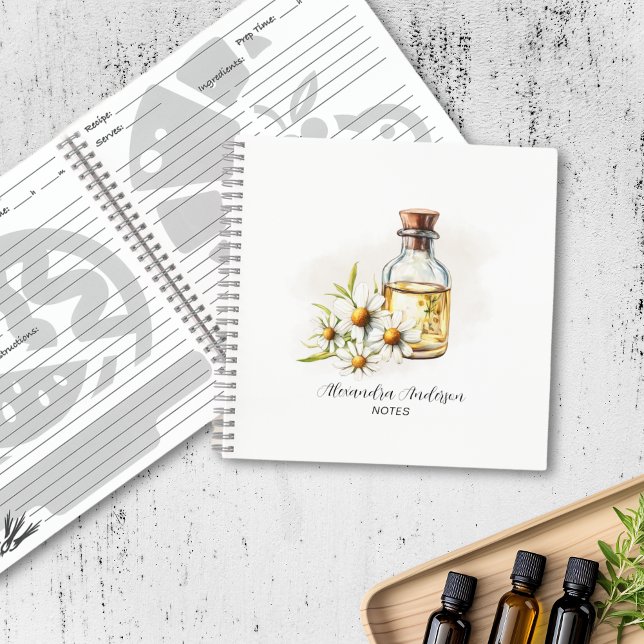 Floral Chamomile Essential Oils Aquarell Notizbuch (Floral Chamomile Essential Oils Watercolor Notebook)