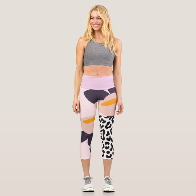 Floral Cheetah Crop Legging (Vorderseite)