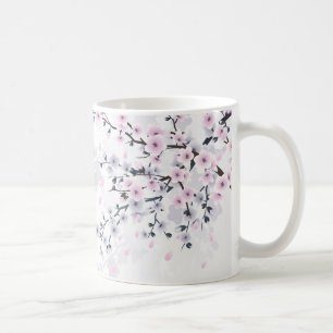 Floral Cherry Blossom Dusky Pink Mauve Kaffeetasse