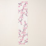 Floral Cherry Blossom Pink White Schal<br><div class="desc">Hübsche rosa Kirschblüten Zweige auf weißem Hintergrund. Ein niedlich rosa Blumendesign für sie.</div>