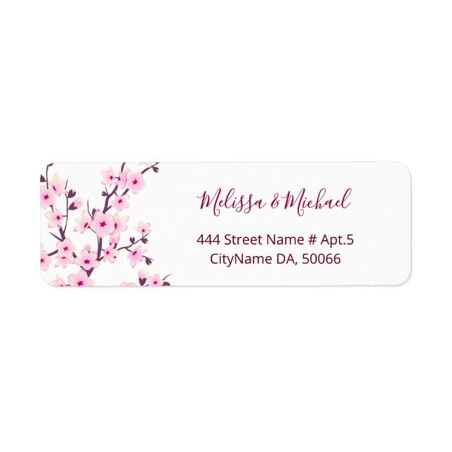 Floral Cherry Blossoms Pink White |  Wedding (Vorne)