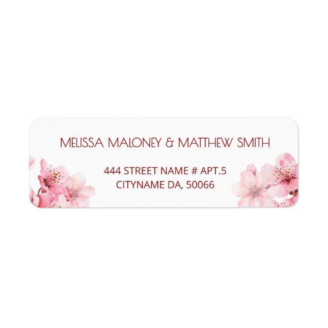 Floral Cherry Blossoms Pink White |  Wedding (Vorne)