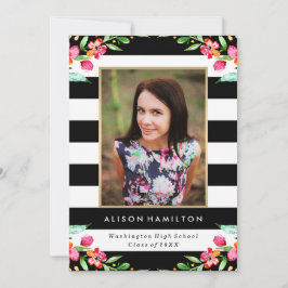 Floral Chic | Abschluss Einladung