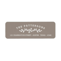 Floral Chic Address Label | Neutral