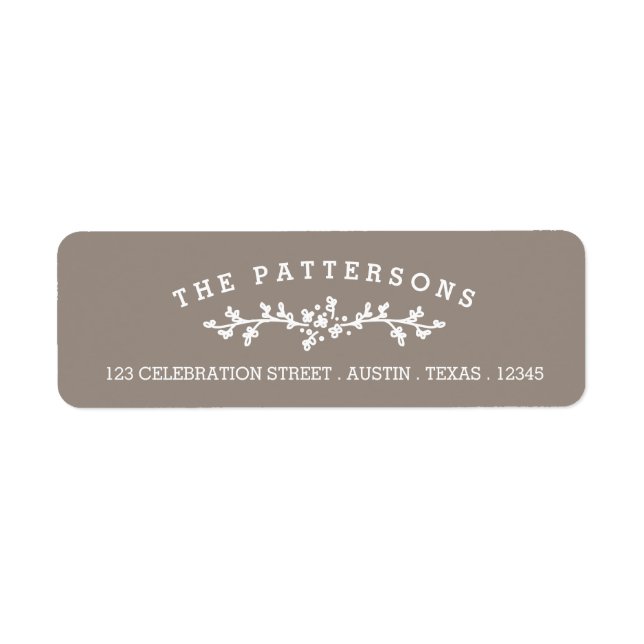Floral Chic Address Label | Neutral (Vorne)