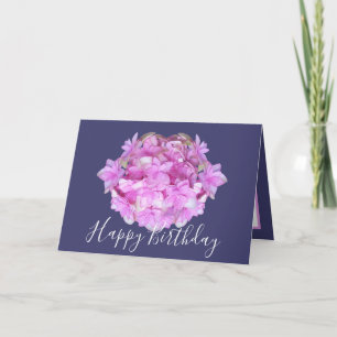 Floral Chic Bouquet Pink Hydrangea Floral Geburtst Karte
