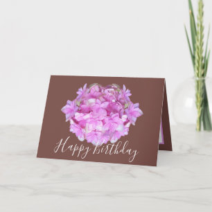 Floral Chic Bouquet Pink Hydrangea Floral Geburtst Karte