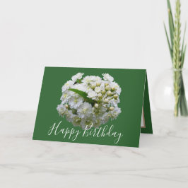 Floral Chic Bouquet White Spirea Bluoral Geburtsta Karte