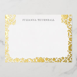 Floral Chic Frame Luxe Personal Stationery Folieneinladung