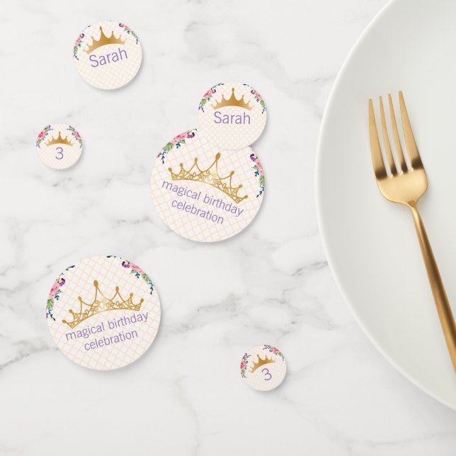 Floral Chic Geburtstagsdesign Konfetti (Gruppe)