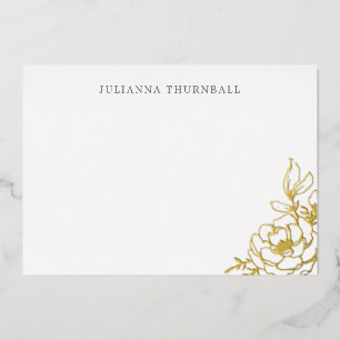 Floral Chic Peony Luxe Personal Stationery Foil I Folieneinladung