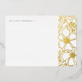 Floral Chic Peony Luxe Personal Stationery Folieneinladung