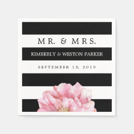 Floral Chic Personalisiert Wedding Napkins Serviette