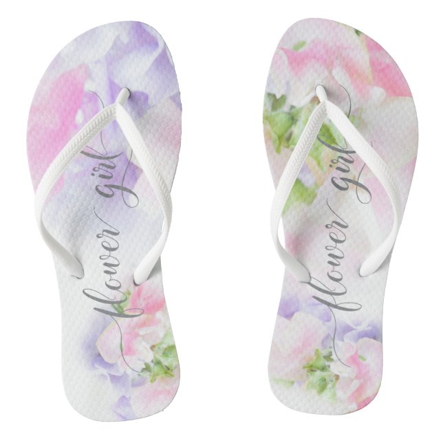FLORAL CHIC WEDD PLATTERBSEN Blumenmädchen Flip Flops (Fußbett)