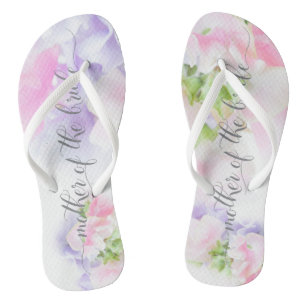 FLORAL CHIC WEDDING PLATTERBSEN Braut Mutter Flip Flops