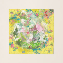 Floral Chiffon Scarf Schal